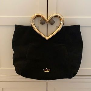 Authentic Kate Spade Heart Handle Bag in Black